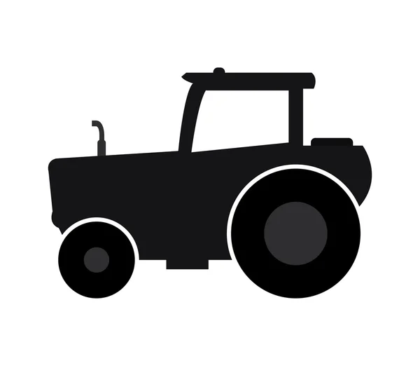 Ikonen traktor på vit bakgrund — Stockfoto