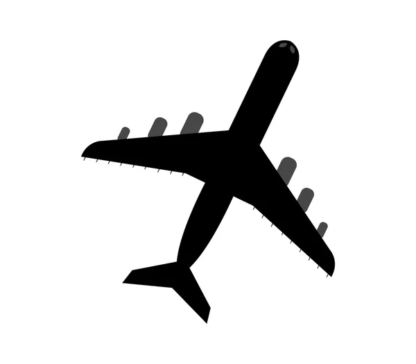 Airplane icon on white background — Stock Photo, Image