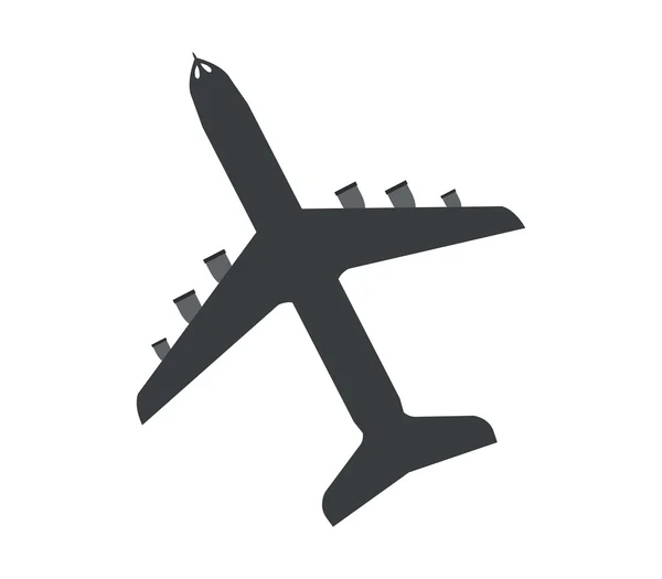 Airplane icon on white background — Stock Photo, Image