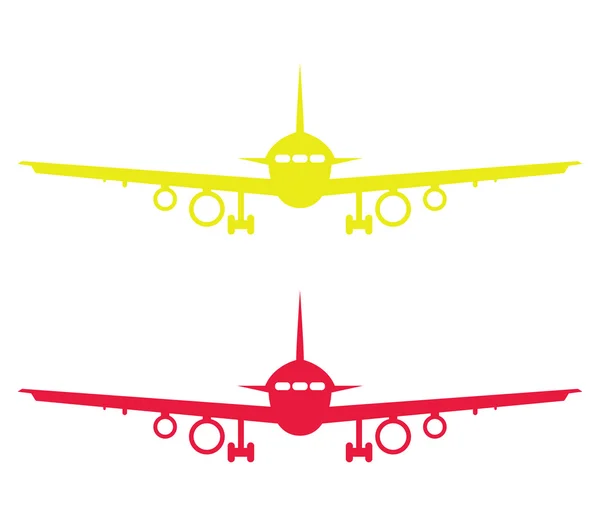 Beyaz arkaplanda uçak simgesi — Stok fotoğraf