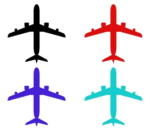 Airplane icon on white background — Stock Photo, Image