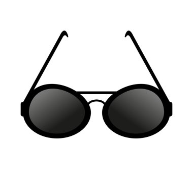 Beyaz arka plan üzerinde simgesi güneş gözlüğü