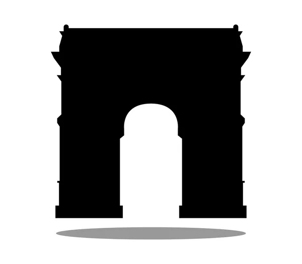 Triumphal arch sylwetka na białym tle — Zdjęcie stockowe