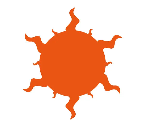 Ikona słońca na białym tle — Zdjęcie stockowe