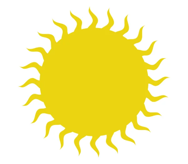 Ikona słońca na białym tle — Zdjęcie stockowe