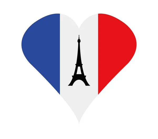 Сердце Франции с символом — стоковое фото