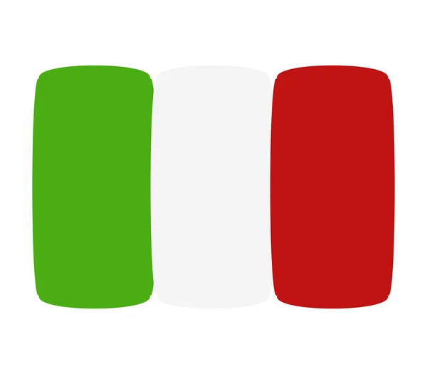 Bebilderte Flagge von Italien — Stockfoto