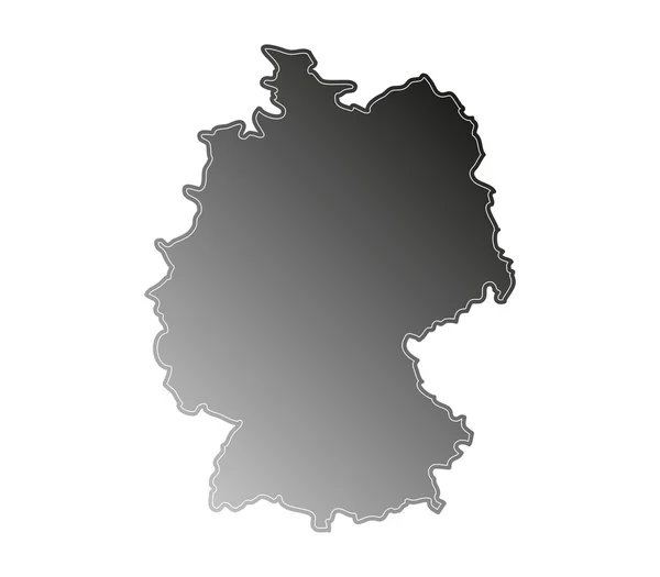 Ilustrovaná Mapa Německa — Stock fotografie