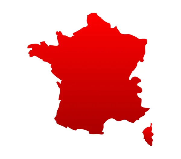 Ilustrovaná mapa Francie — Stock fotografie