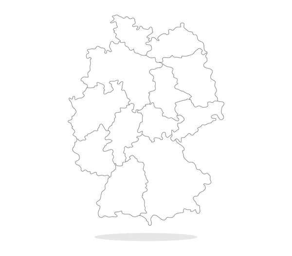 Mapa de Alemania con regiones — Foto de Stock