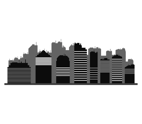 City skyline on white background — Stock Photo, Image