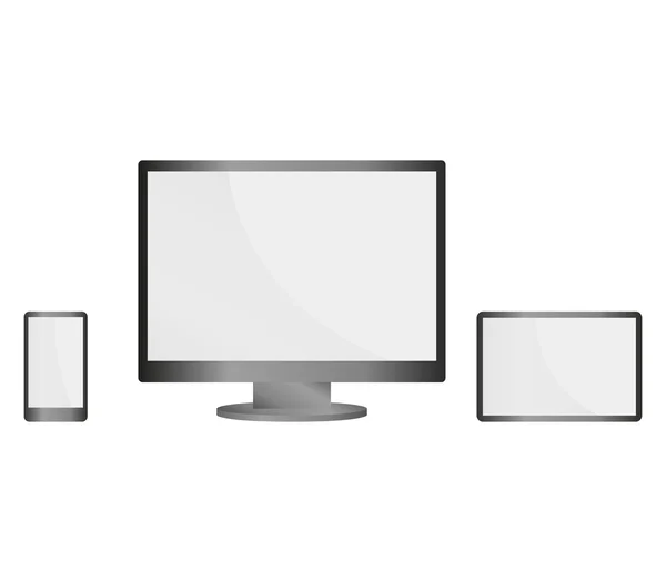 Modern devices on a white background — Stock Photo, Image