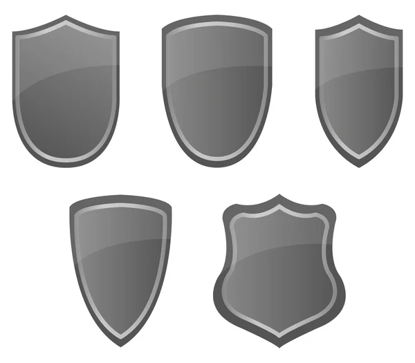 Set of illustrated shields — Stock Photo, Image