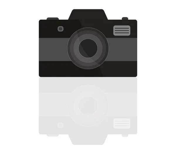 Beyaz bir arka plan üzerinde resimli fotoğraf makinesi — Stok fotoğraf
