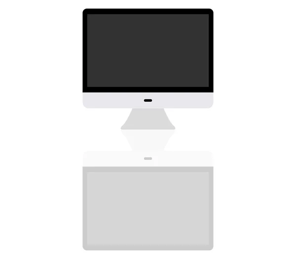 Монітор ПК ілюстрований на білому тлі — стокове фото