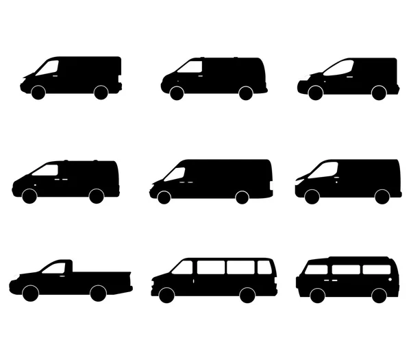 Набор фургон на белом фоне — стоковое фото