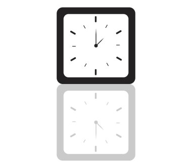 Beyaz bir arka plan üzerinde gösterilen saat