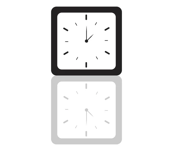 Horloge illustrée sur fond blanc — Photo