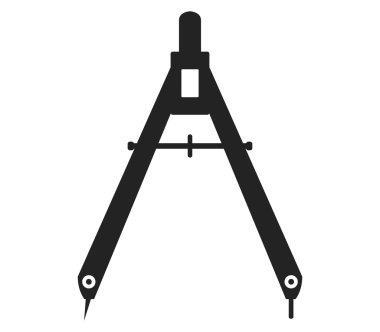 Beyaz bir arka plan üzerinde resimli pusula