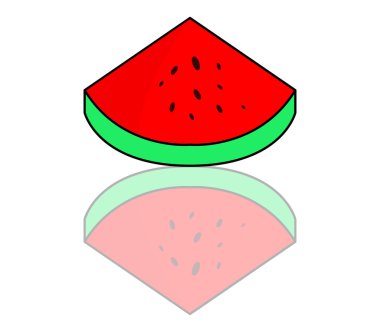 Beyaz arkaplanda karpuz