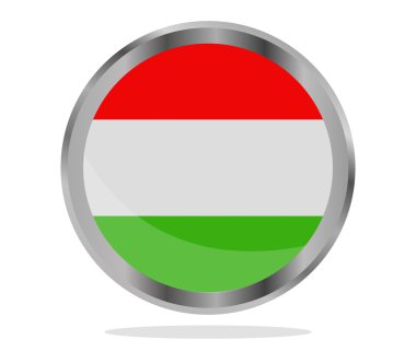 Beyaz bir arka plan üzerinde resimli Macaristan bayrağı