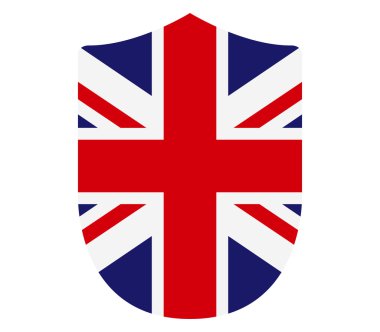 İngiltere bayrak beyaz arka plan üzerinde