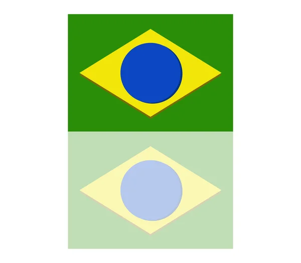 Σημαία της Βραζιλίας εικονογραφημένα — Φωτογραφία Αρχείου