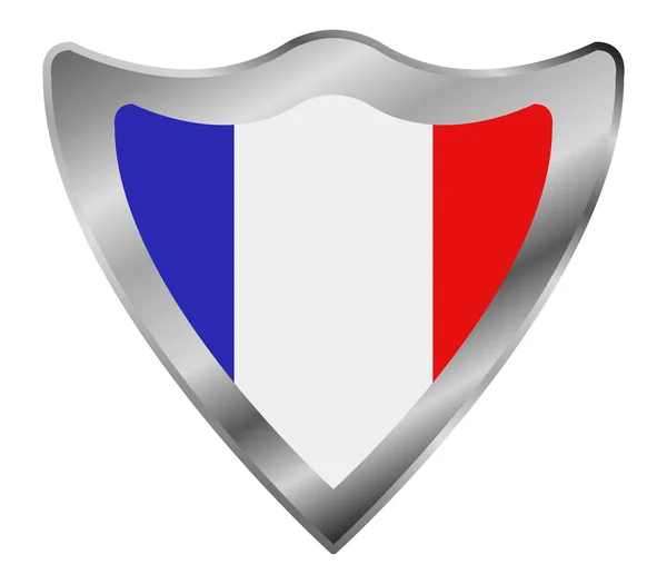 흰 바탕에 있는 프랑스의 깃발 — 스톡 사진