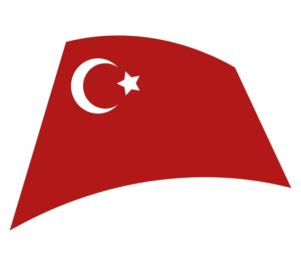 Bandera de Turquía sobre fondo blanco —  Fotos de Stock