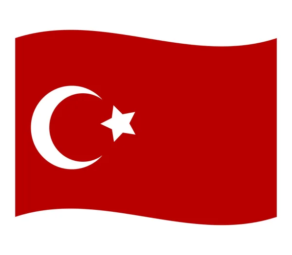 Bandera de Turquía sobre fondo blanco —  Fotos de Stock