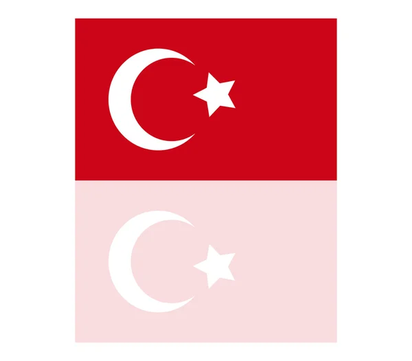 Bandeira da Turquia sobre fundo branco — Fotografia de Stock