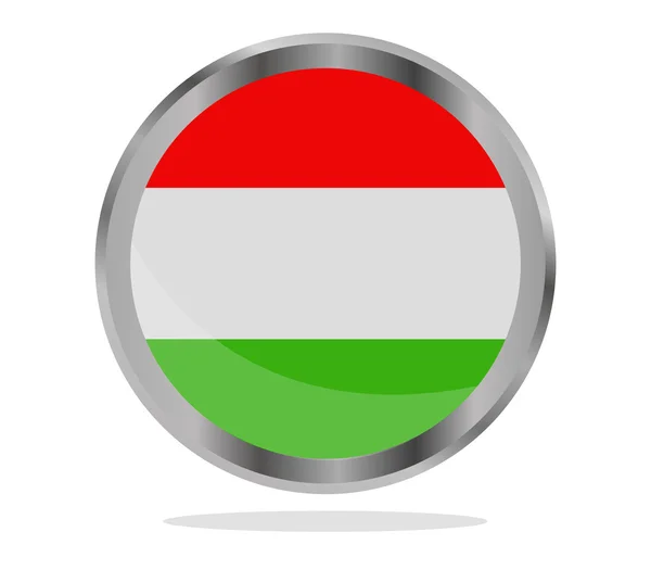 Drapeau hongrois illustré sur un fond blanc — Photo