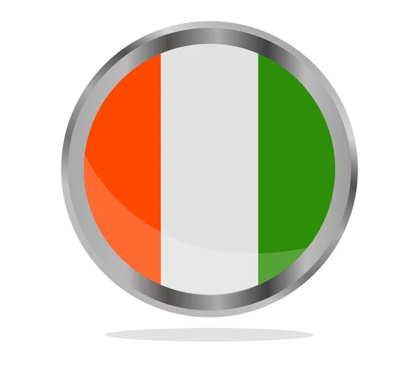 Írország lobogója fehér alapon illusztrált — Stock Fotó