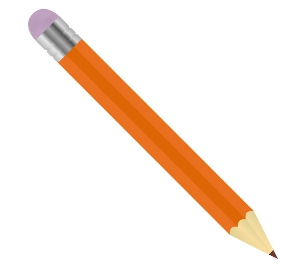 Иллюстрированный карандаш на белом фоне — стоковое фото