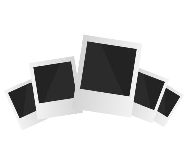 Beyaz bir arka plan üzerinde resimli fotoğraf çerçevesi