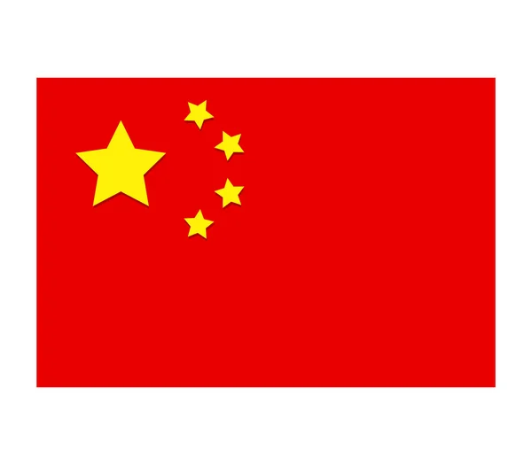 说明中国的旗帜 — 图库照片