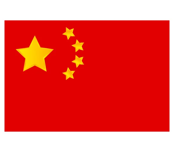 Drapeau de la Chine illustré — Photo