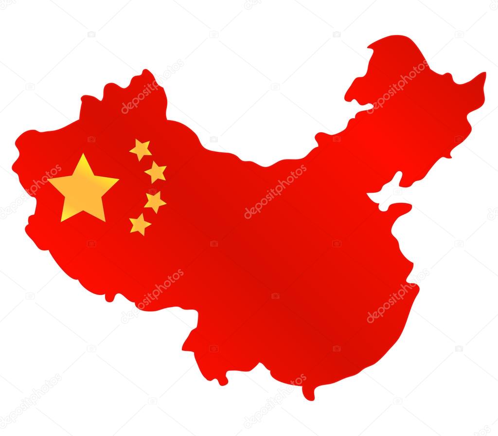 China flag map