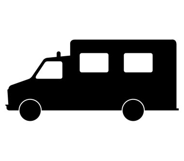 Bir arka plan üzerinde resimli ambulans