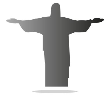 İsa'nın kurtarıcı, Rio de janeiro beyaz bir arka plan üzerinde resimli