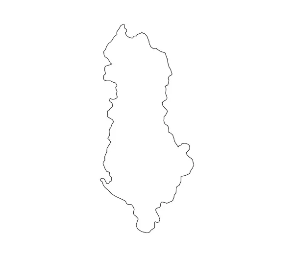 Karte von Albanien auf weißem Hintergrund — Stockfoto