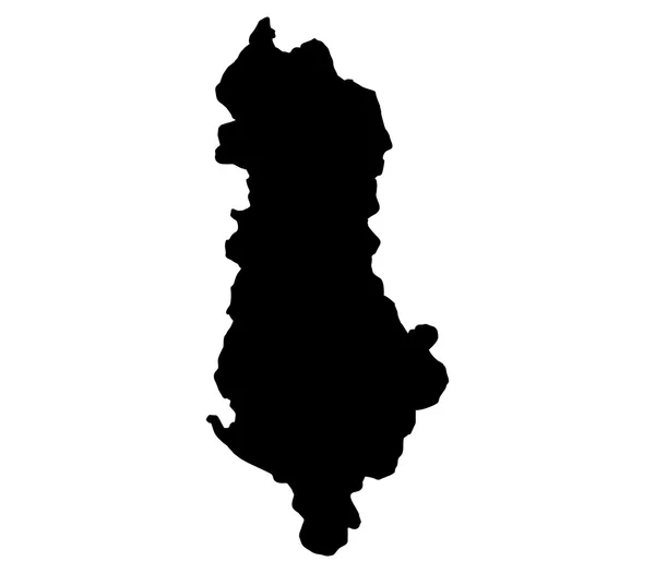 Map of Albania on white background — Stock Photo, Image