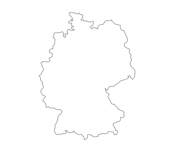 Carte de l'Allemagne sur fond blanc — Photo