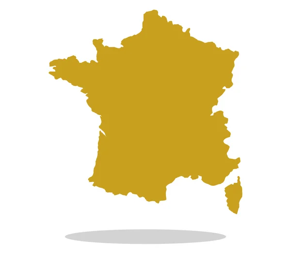 Map of france on white background — Stock Photo, Image