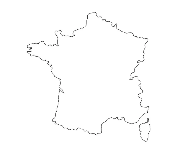 Mapa de Francia sobre fondo blanco —  Fotos de Stock