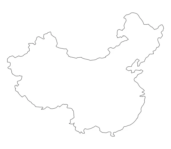 Map of china on white background — Stock Photo, Image