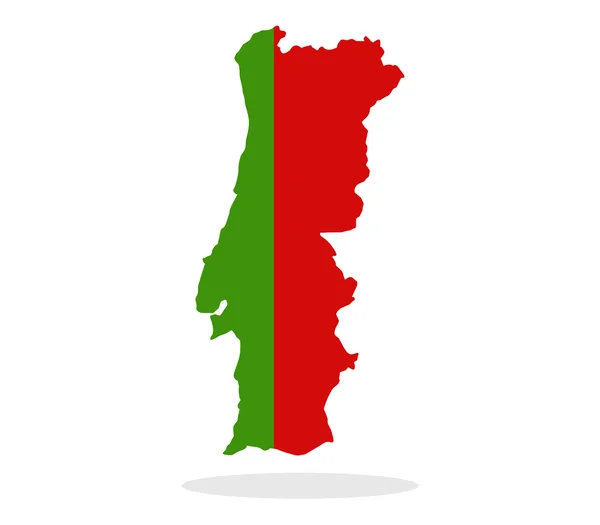 Mapy Portugalii zilustrowane na tle — Zdjęcie stockowe