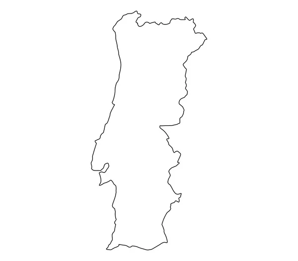 Peta portugal diilustrasikan di latar belakang — Stok Foto