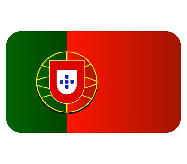 Bandiera del Portogallo illustrata sullo sfondo — Foto Stock