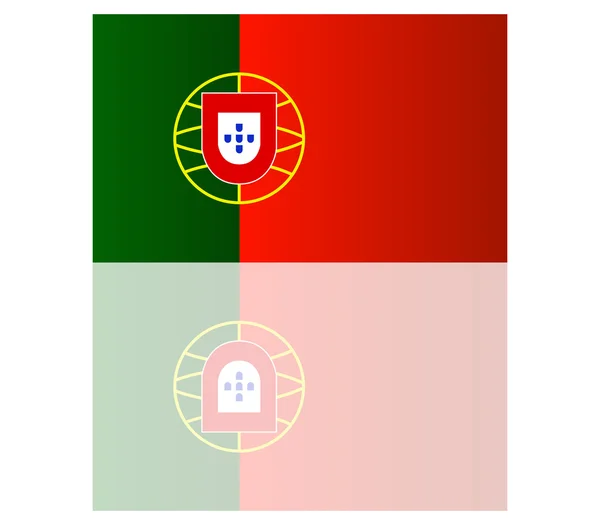 Bandeira de portugal ilustrada sobre fundo — Fotografia de Stock